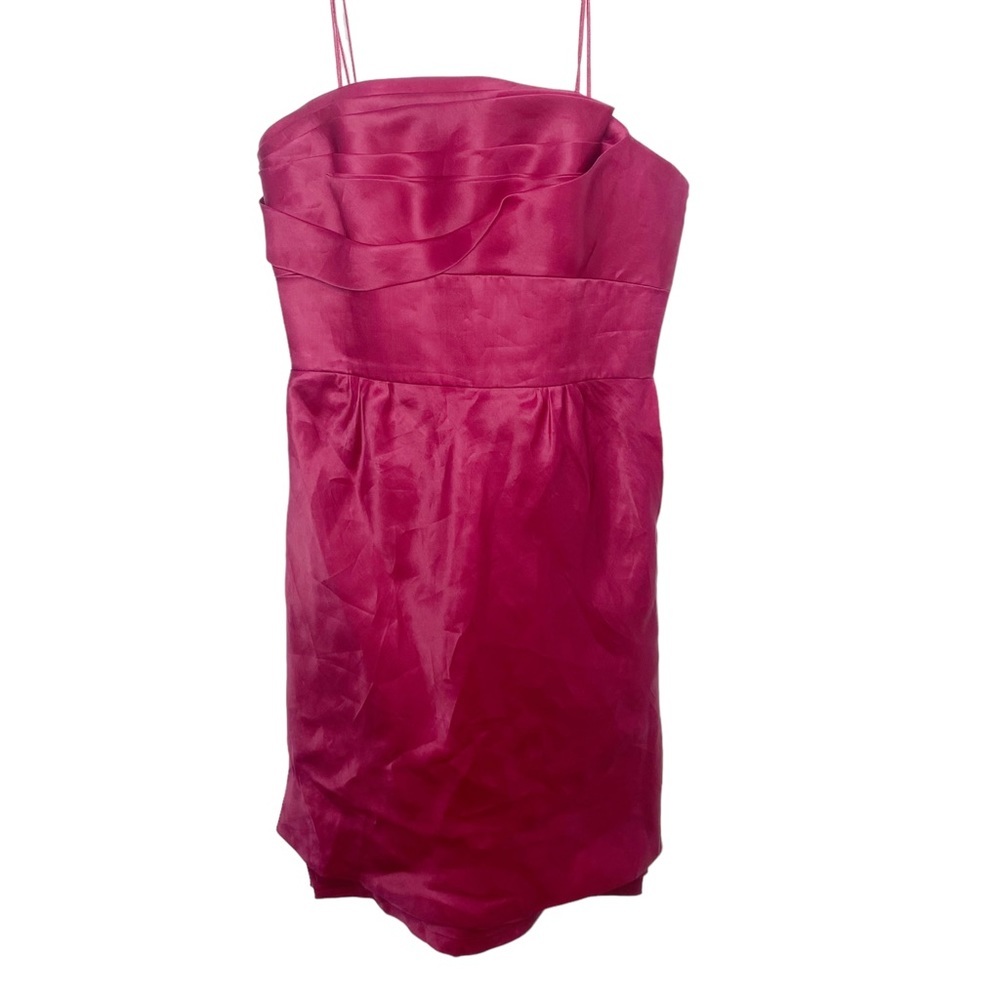 Carmen Marc Volvo garnet red strapless dress size 6